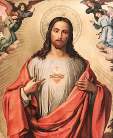 Foto von einem Gemälde des Heiligsten Herzen Jesu (privat in Sölden/Kaisers  Fotograf: Josef Stocker)
