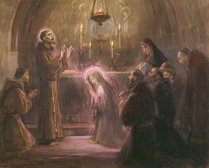 Die heilige Klara von Assisi wird vom heiligen Franziskus empfangen, Hochgeladen von Ras67 - Wikimedia Commons