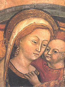 Our Lady of Good Counsel - Mutter vom guten Rat, Genazzano. Hochgeladen von Andreas Praefcke, Wikimedia Commons